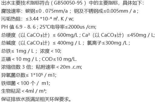 出水技术指标